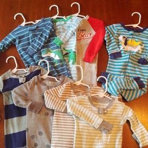 8 Boys 12-18 Month Jammies